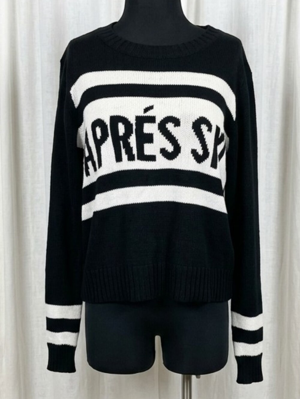 Show Me Your MuMu Black & White 'APRÉS SKI' Graphic Crewneck